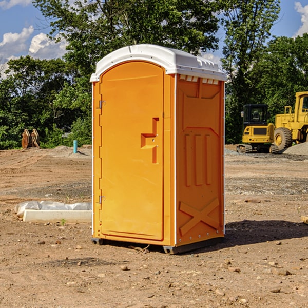 how often are the porta potties cleaned and serviced during a rental period in Marmet